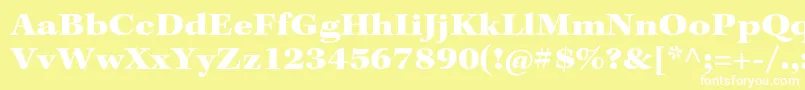 KeplerstdBlackext Font – White Fonts on Yellow Background
