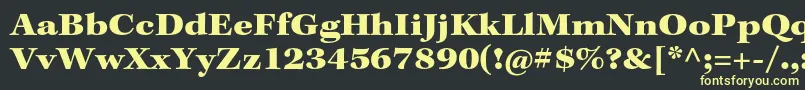 フォントKeplerstdBlackext – 黒い背景に黄色の文字