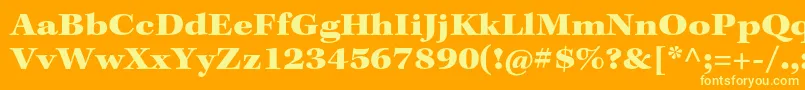 KeplerstdBlackext Font – Yellow Fonts on Orange Background