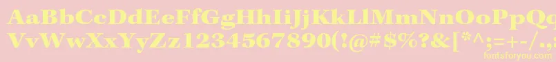 KeplerstdBlackext Font – Yellow Fonts on Pink Background