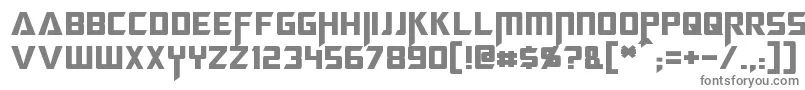 フォントMegatron – 白い背景に灰色の文字