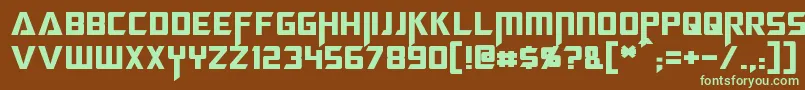 Megatron Font – Green Fonts on Brown Background