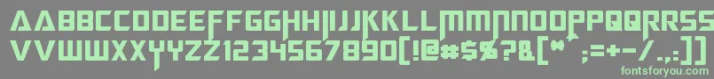 Megatron Font – Green Fonts on Gray Background