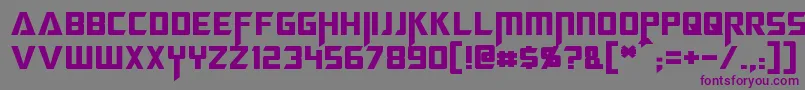 Megatron Font – Purple Fonts on Gray Background