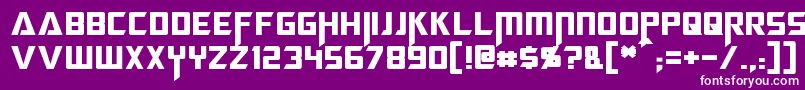 Megatron Font – White Fonts on Purple Background