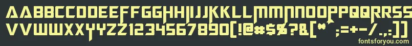 Megatron Font – Yellow Fonts on Black Background