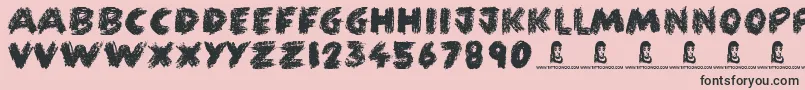 FunCrayon Font – Black Fonts on Pink Background