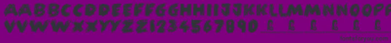 FunCrayon Font – Black Fonts on Purple Background