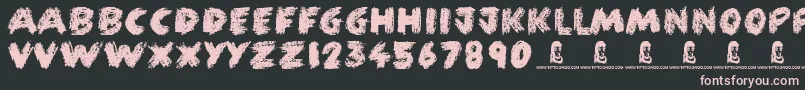FunCrayon Font – Pink Fonts on Black Background