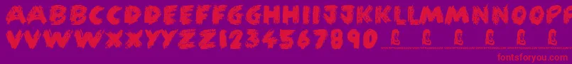 FunCrayon Font – Red Fonts on Purple Background