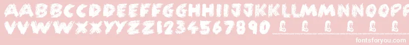 FunCrayon Font – White Fonts on Pink Background