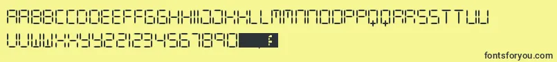 DigitLcd Font – Black Fonts on Yellow Background