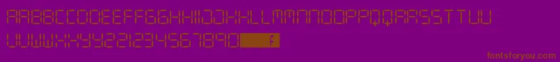 DigitLcd Font – Brown Fonts on Purple Background