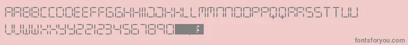 DigitLcd Font – Gray Fonts on Pink Background