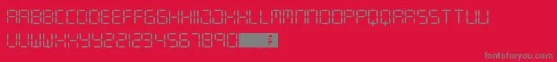 DigitLcd Font – Gray Fonts on Red Background