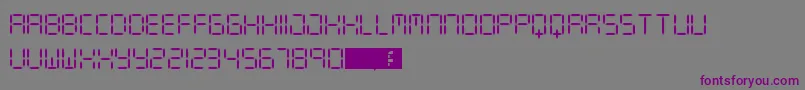 DigitLcd Font – Purple Fonts on Gray Background