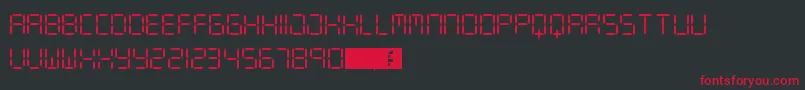 DigitLcd Font – Red Fonts on Black Background