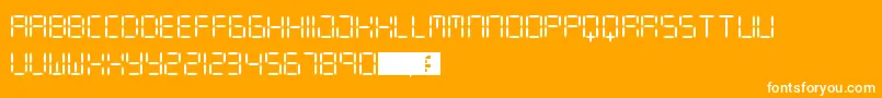 DigitLcd Font – White Fonts on Orange Background