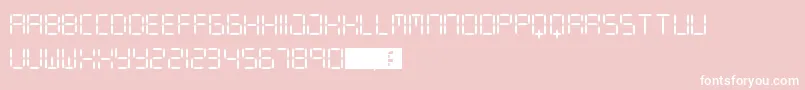 DigitLcd Font – White Fonts on Pink Background