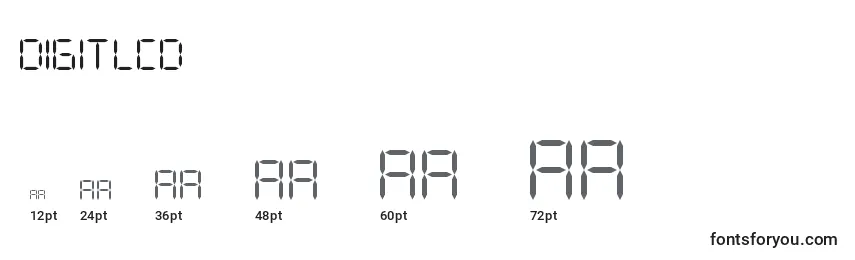 DigitLcd Font Sizes