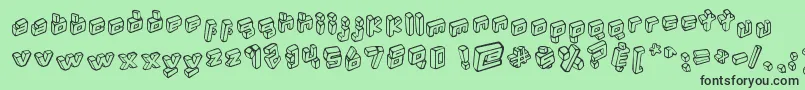 Шрифт Kotak – чёрные шрифты на зелёном фоне