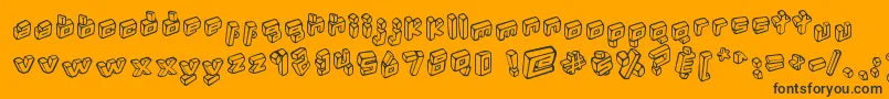 Kotak Font – Black Fonts on Orange Background
