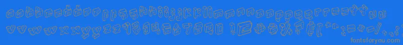 フォントKotak – 青い背景に灰色の文字