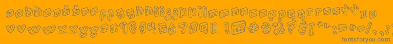 フォントKotak – オレンジの背景に灰色の文字