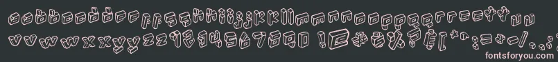 Шрифт Kotak – розовые шрифты на чёрном фоне