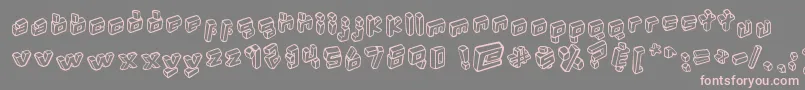 Kotak Font – Pink Fonts on Gray Background