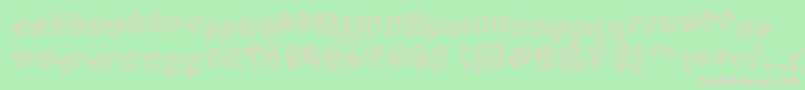 Kotak Font – Pink Fonts on Green Background