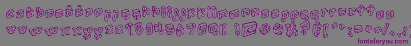 Kotak-fontti – violetit fontit harmaalla taustalla