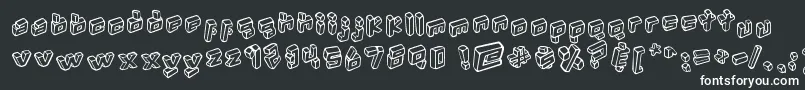 Kotak Font – White Fonts on Black Background