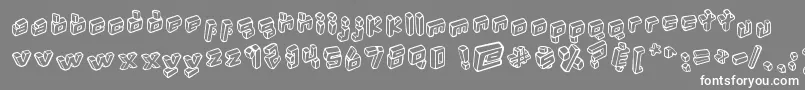 フォントKotak – 灰色の背景に白い文字