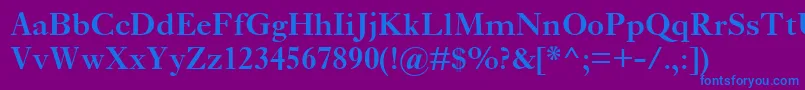 EhrhardtMtSemibold Font – Blue Fonts on Purple Background