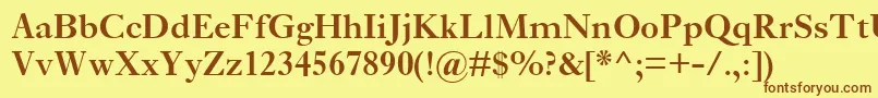 Шрифт EhrhardtMtSemibold – коричневые шрифты на жёлтом фоне