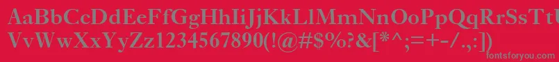 EhrhardtMtSemibold Font – Gray Fonts on Red Background