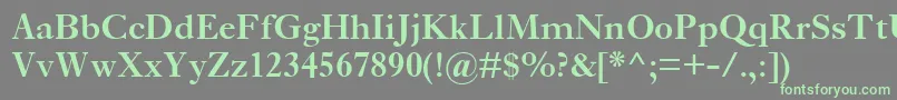 EhrhardtMtSemibold Font – Green Fonts on Gray Background