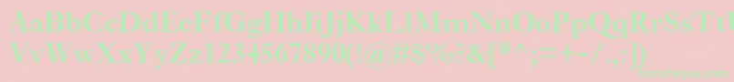 EhrhardtMtSemibold Font – Green Fonts on Pink Background