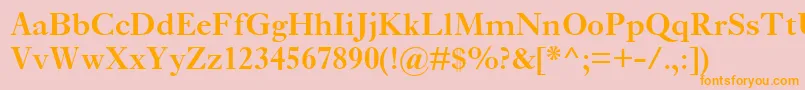 EhrhardtMtSemibold Font – Orange Fonts on Pink Background