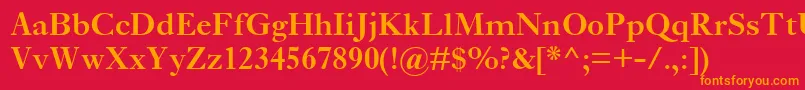EhrhardtMtSemibold Font – Orange Fonts on Red Background