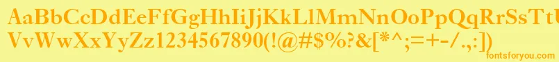 Police EhrhardtMtSemibold – polices orange sur fond jaune