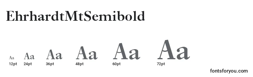 Размеры шрифта EhrhardtMtSemibold