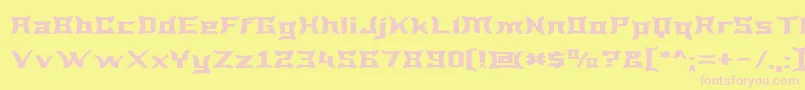 WewakWide Font – Pink Fonts on Yellow Background