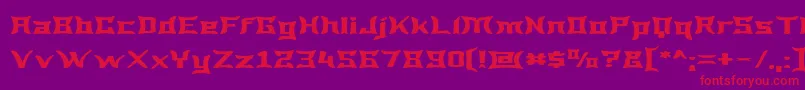 WewakWide Font – Red Fonts on Purple Background