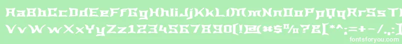 WewakWide Font – White Fonts on Green Background