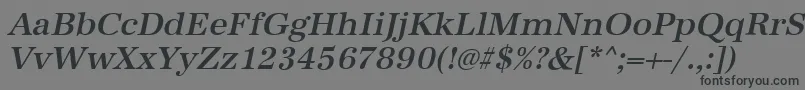 フォントAntiquastdMediumItalic – 黒い文字の灰色の背景