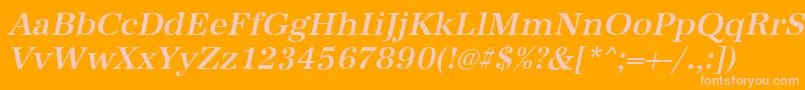 AntiquastdMediumItalic Font – Pink Fonts on Orange Background