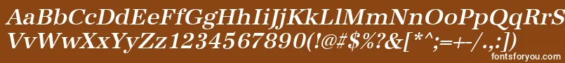 AntiquastdMediumItalic Font – White Fonts on Brown Background