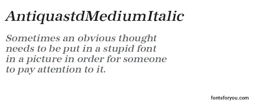 AntiquastdMediumItalic Font